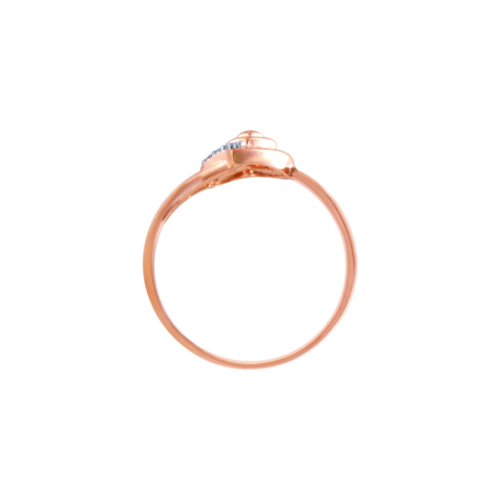 14k (585) Rose Gold And Diamond Ring For Women