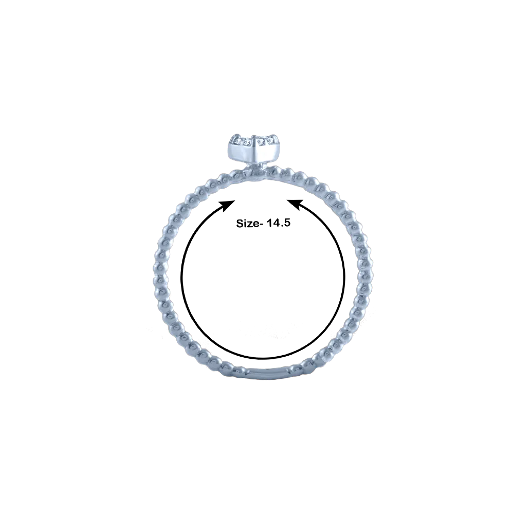 14k (585) White Gold And Diamond Ring For Women