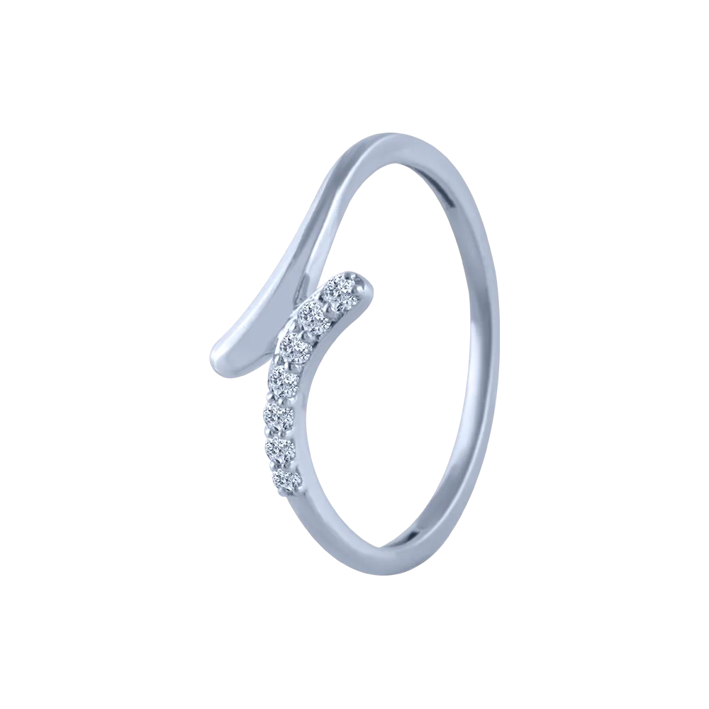 14k (585) White Gold And Diamond Ring For Women