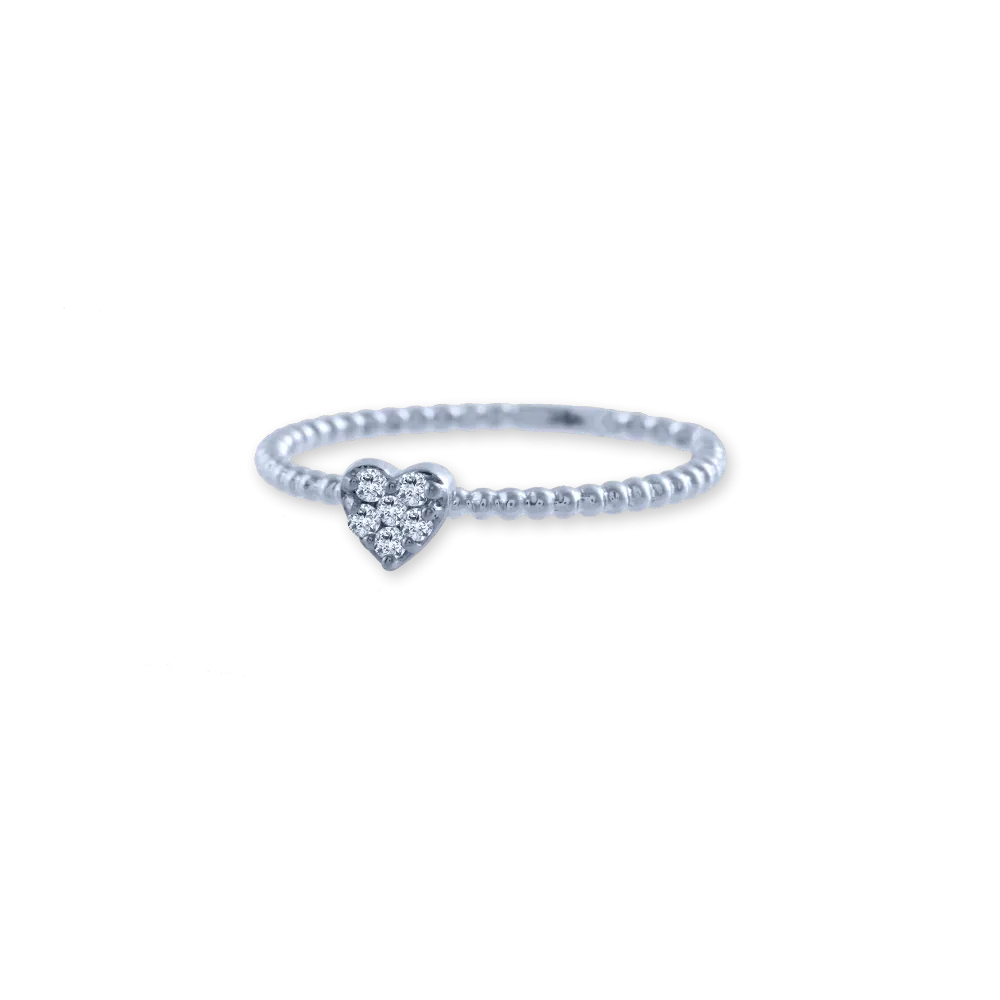 14k (585) White Gold And Diamond Ring For Women