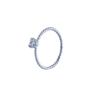 14k (585) White Gold And Diamond Ring For Women
