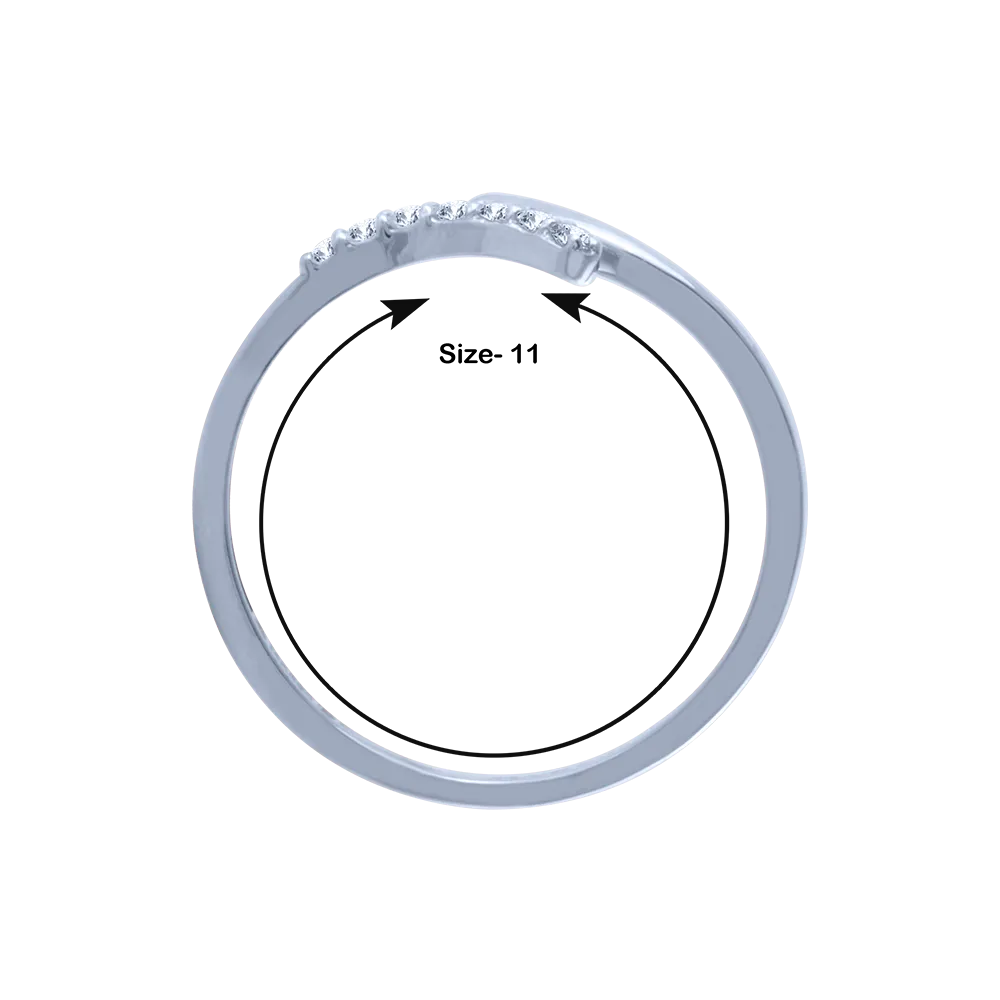 14k (585) White Gold And Diamond Ring For Women
