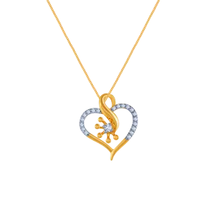 14k (585) Yellow Gold And Diamond Pendant For Women