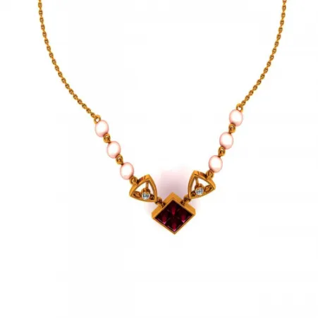 14KT (585) Yellow Gold And Diamond Pendant For Women