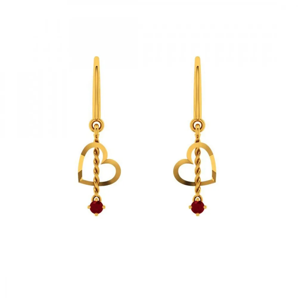 14KT (585) Yellow Gold Earring For Women