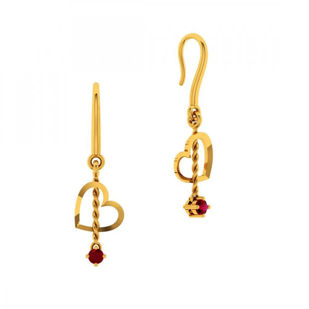 14KT (585) Yellow Gold Earring For Women