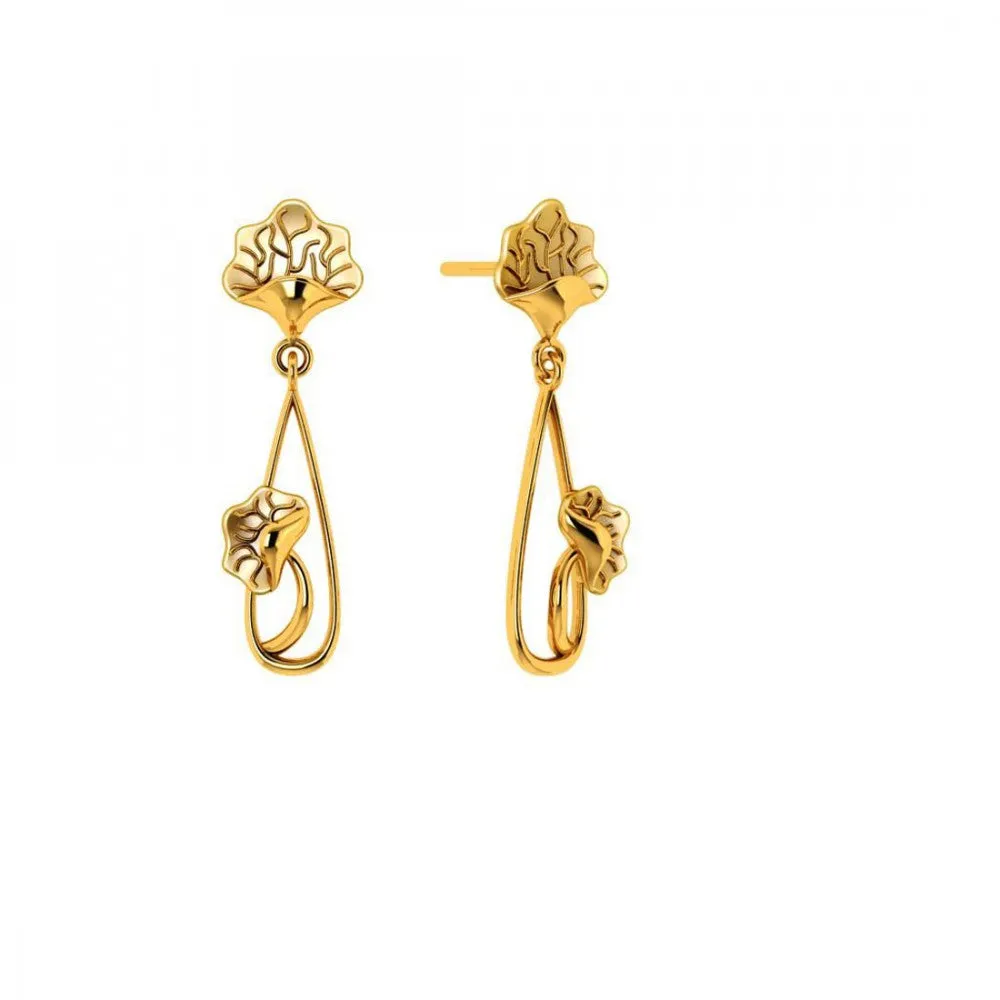 14KT (585) Yellow Gold Earrings For Women