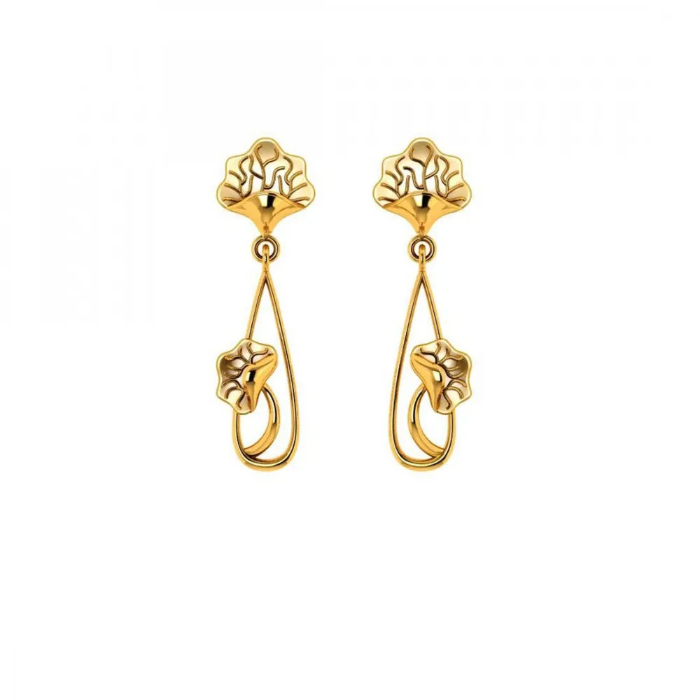 14KT (585) Yellow Gold Earrings For Women