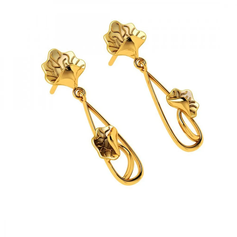 14KT (585) Yellow Gold Earrings For Women
