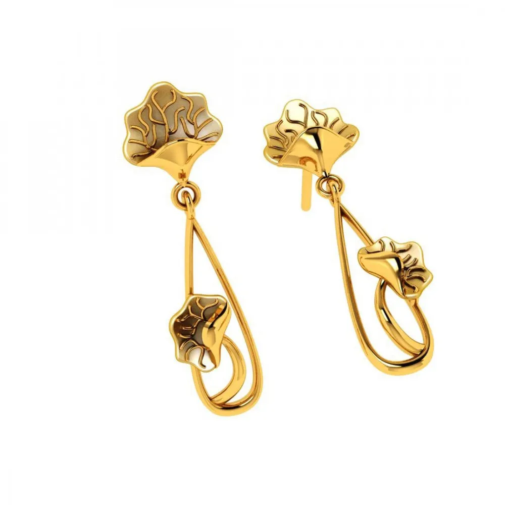 14KT (585) Yellow Gold Earrings For Women