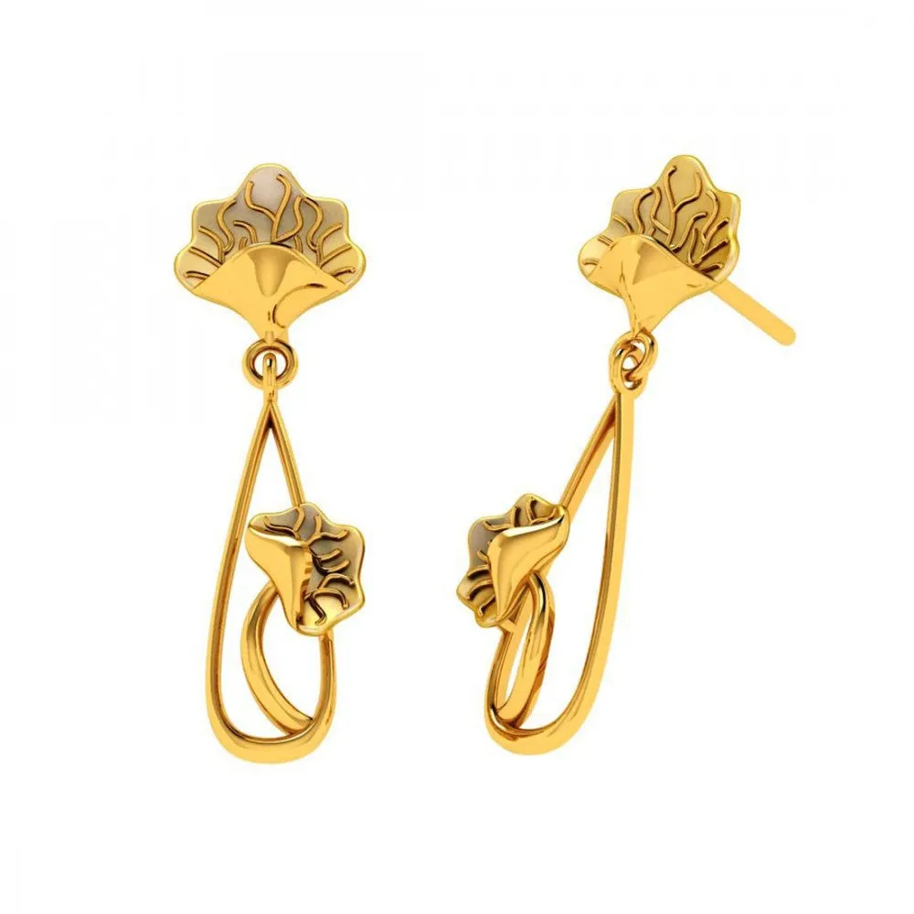 14KT (585) Yellow Gold Earrings For Women
