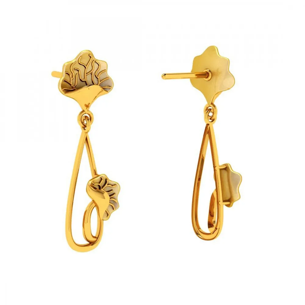 14KT (585) Yellow Gold Earrings For Women
