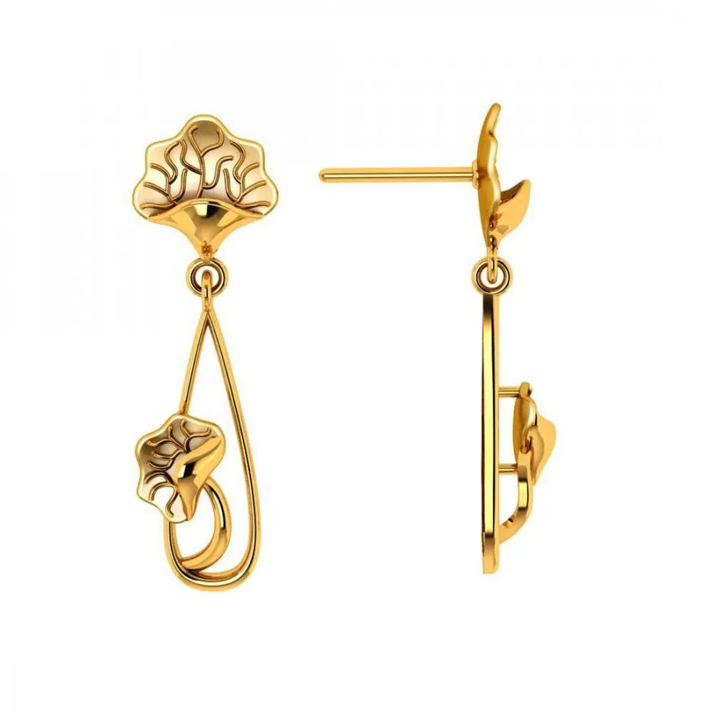 14KT (585) Yellow Gold Earrings For Women