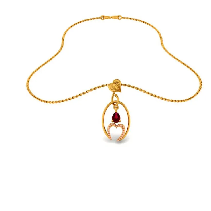14KT (585) Yellow Gold Pendant For Women