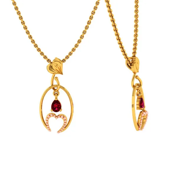 14KT (585) Yellow Gold Pendant For Women