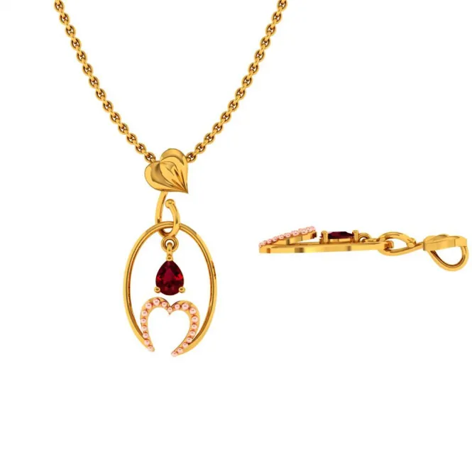 14KT (585) Yellow Gold Pendant For Women