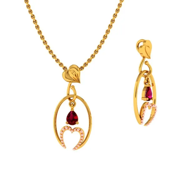 14KT (585) Yellow Gold Pendant For Women