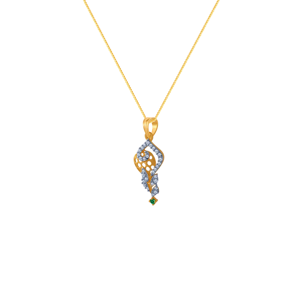 14KT (585) Yellow Gold Pendant For Women