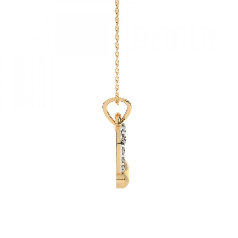 14KT (585) Yellow Gold Pendant For Women