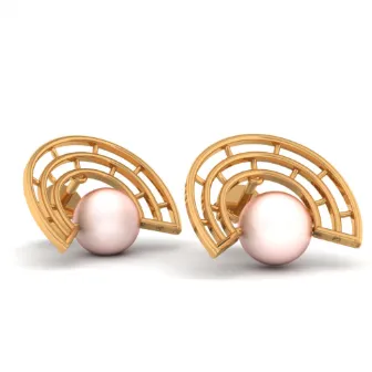 14KT (585) Yellow Gold Stud Earrings For Women