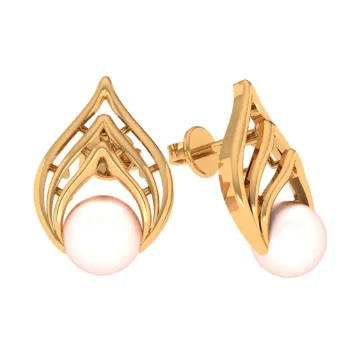 14KT (585) Yellow Gold Stud Earrings For Women