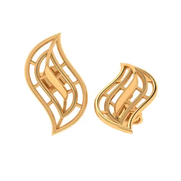 14KT (585) Yellow Gold Stud Earrings For Women