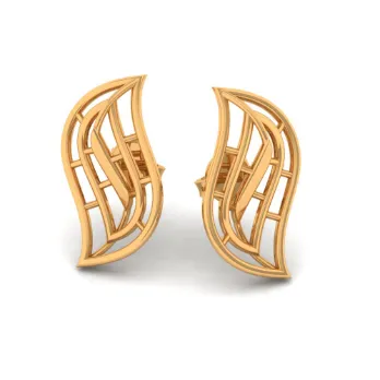 14KT (585) Yellow Gold Stud Earrings For Women