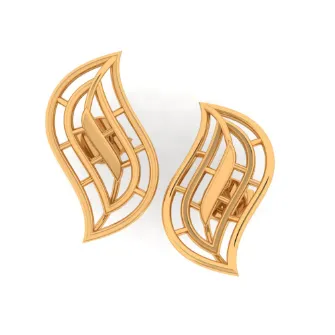 14KT (585) Yellow Gold Stud Earrings For Women