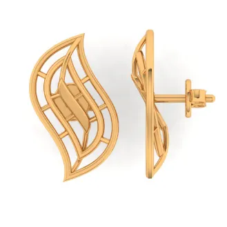 14KT (585) Yellow Gold Stud Earrings For Women