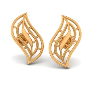 14KT (585) Yellow Gold Stud Earrings For Women