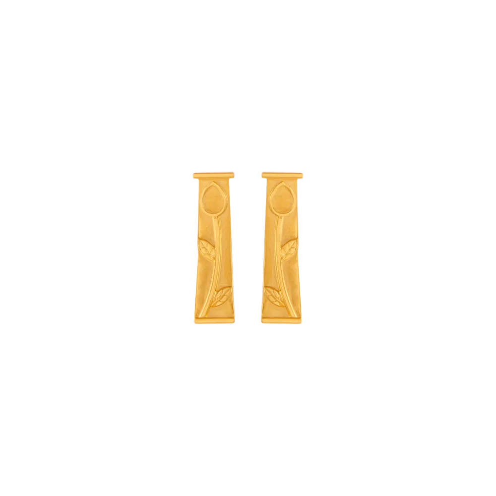 14KT (585) Yellow Gold Stud Earrings For Women