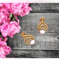 14KT (585) Yellow Gold Stud Earrings For Women