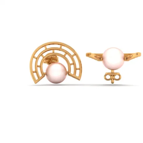14KT (585) Yellow Gold Stud Earrings For Women