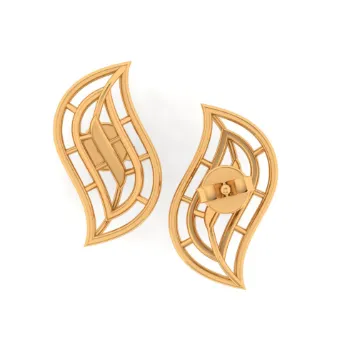 14KT (585) Yellow Gold Stud Earrings For Women