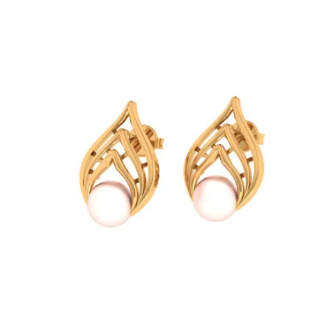 14KT (585) Yellow Gold Stud Earrings For Women