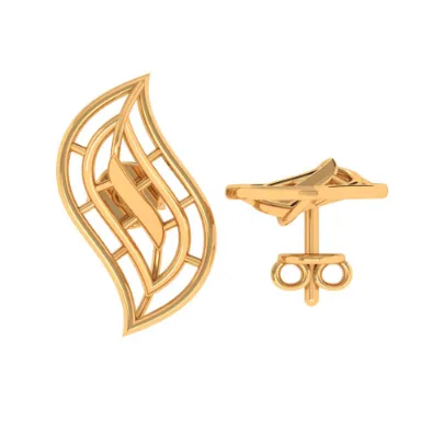 14KT (585) Yellow Gold Stud Earrings For Women