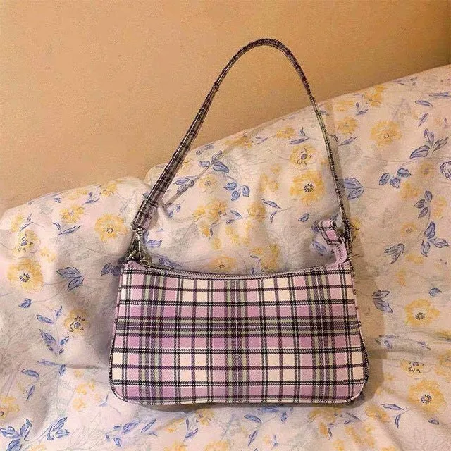 2020 hot sale vintage retro bags designer ladies hand bags French plaid red bag woman elegant small bolsa feminina shoulder bags Fashion Nova Bags