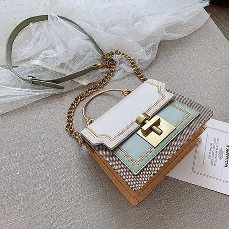 2020 New Fashion Pathwork PU Leather Women Crossbody Bags Vintage Shoulder Messenger Bag Ladies Clutch Casual Totes Female Purse Fashion Nova Bags