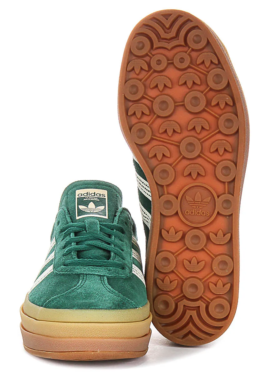 Adidas Gazelle Bold W In Green Gold For Women Shoes Adidas