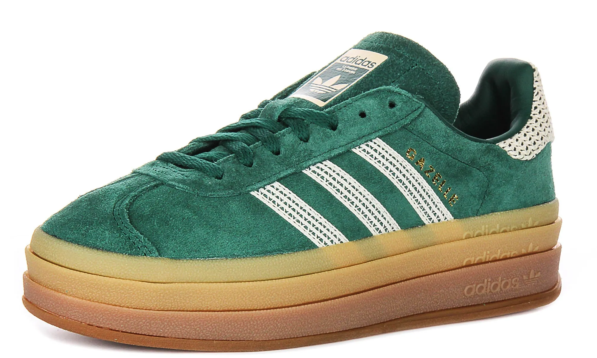 Adidas Gazelle Bold W In Green Gold For Women Shoes Adidas