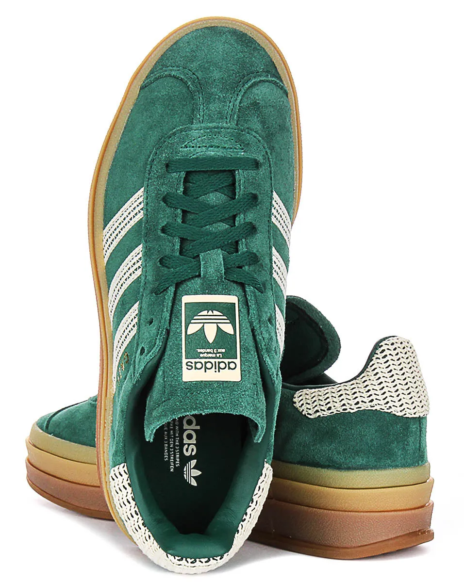 Adidas Gazelle Bold W In Green Gold For Women Shoes Adidas