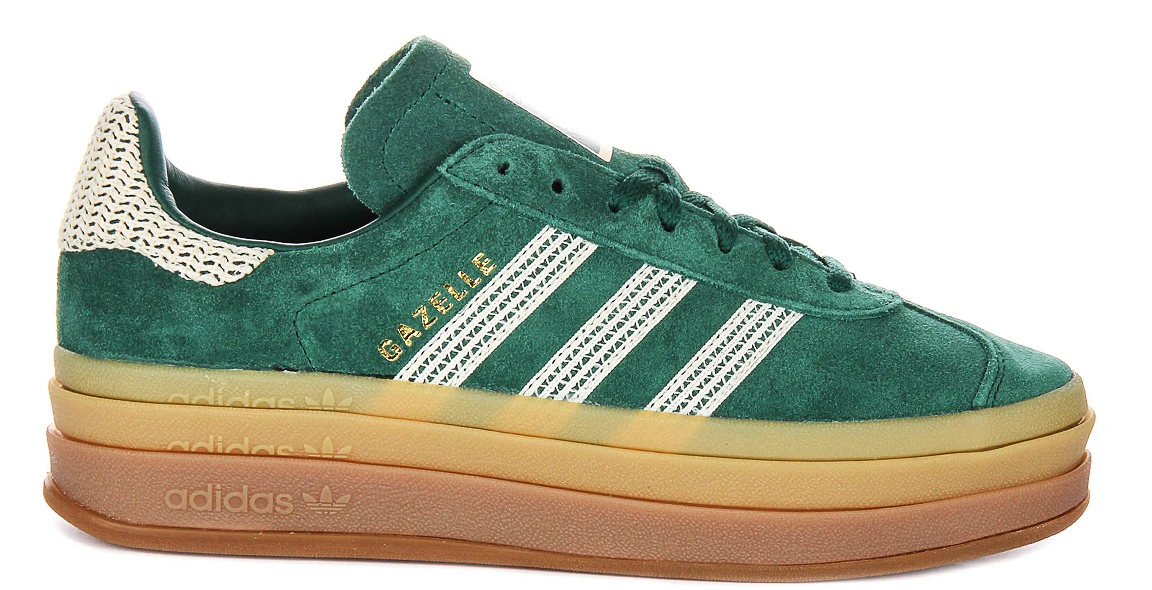 Adidas Gazelle Bold W In Green Gold For Women Shoes Adidas