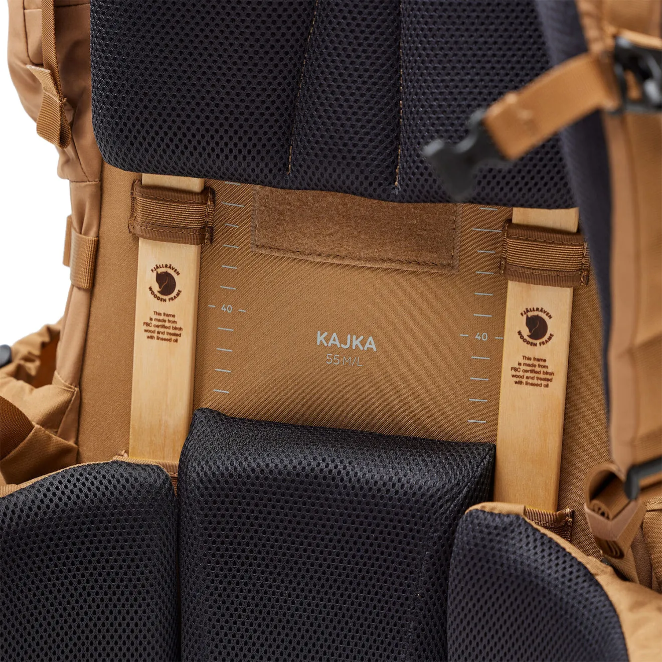 Bags Fjallravenbags Men Fjallraven Kajka 55L M/L Backpack Khaki Dust