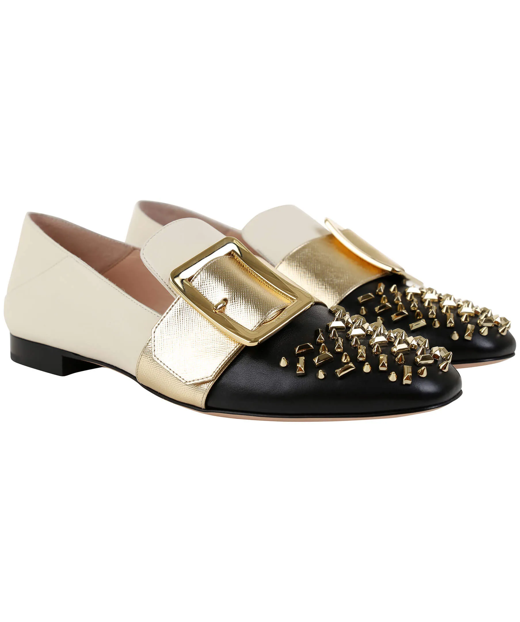Bally Janelle Women's 6225475 Black Leather Stud Slippers