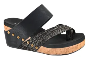 Bashful Wedge In Black