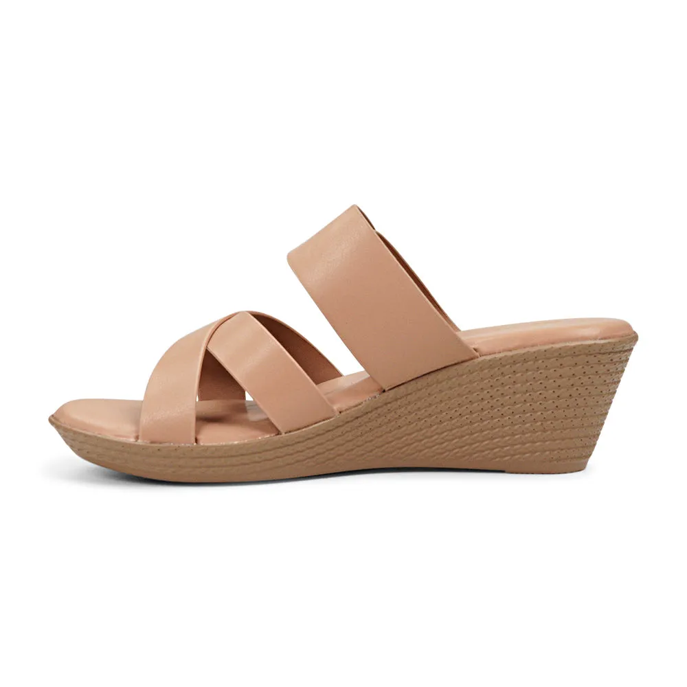 BATA (WOMEN)  VIOLET LADIES CHAPPALS WEDGE SLIP ON