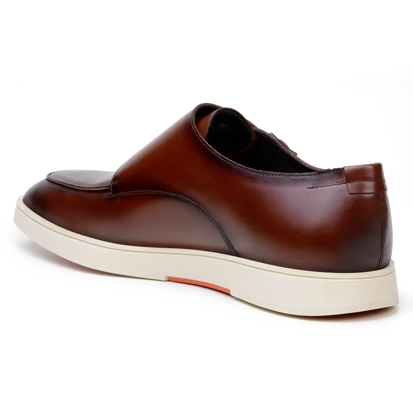 Belvedere Exotic Skin Shoes Belvedere Marcio in Cognac Monk Strap Hybrid Dress Shoe