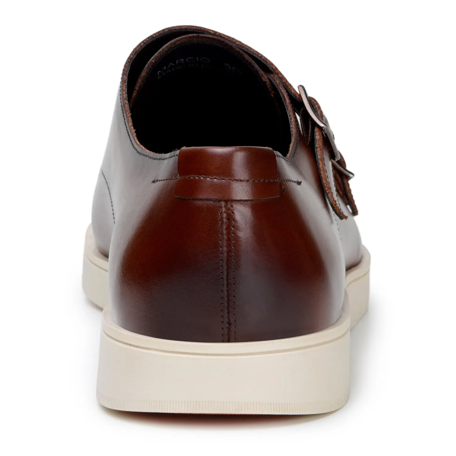Belvedere Exotic Skin Shoes Belvedere Marcio in Cognac Monk Strap Hybrid Dress Shoe