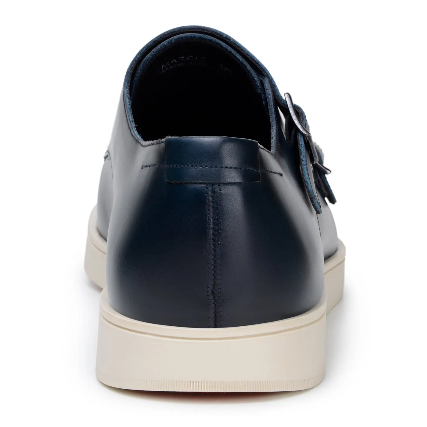 Belvedere Exotic Skin Shoes Belvedere Marcio in Navy Monk Strap Hybrid Dress Shoe