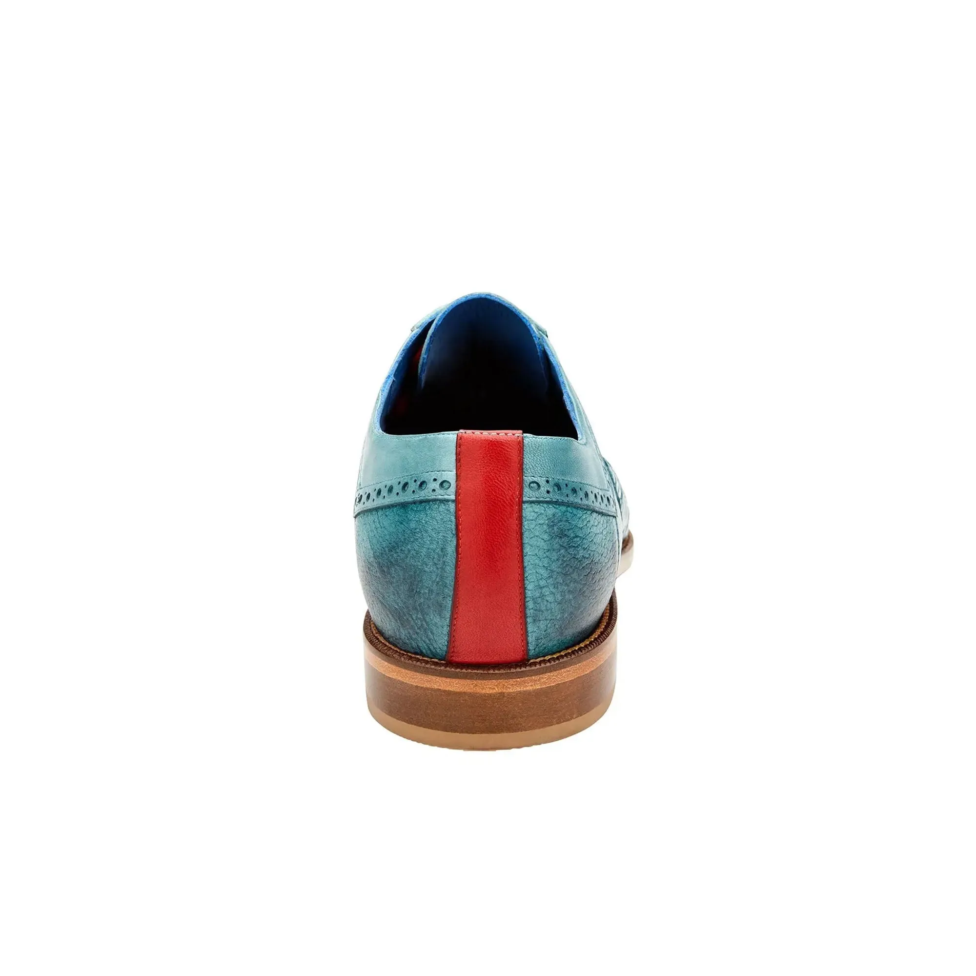 Belvedere Exotic Skin Shoes Belvedere Roberto in Antique Aqua Alligator & Leather Dress Shoes